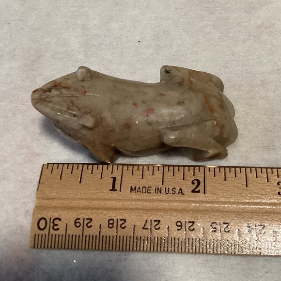 Vintage Stone Frog Figurine‎ Statue Sculpture Carving Folk Art Decor Collectible - Picture 12 of 14